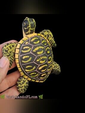 VINTAGE: AGiftCorp High-Quality Composite Resin Handpainted Sea Turtle Figurine